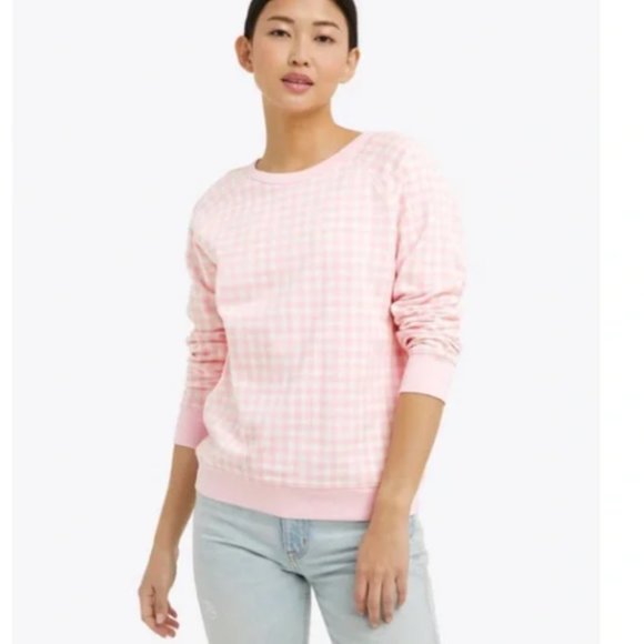 Draper James Tops - Draper James Natalie Sweatshirt in Pink Gingham